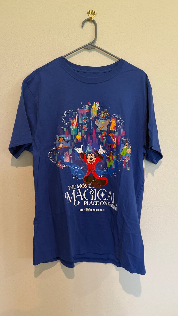 Disney Parks Walt Disney World Sorcerer Mickey Most Magical Place T-Shirt L NWT
